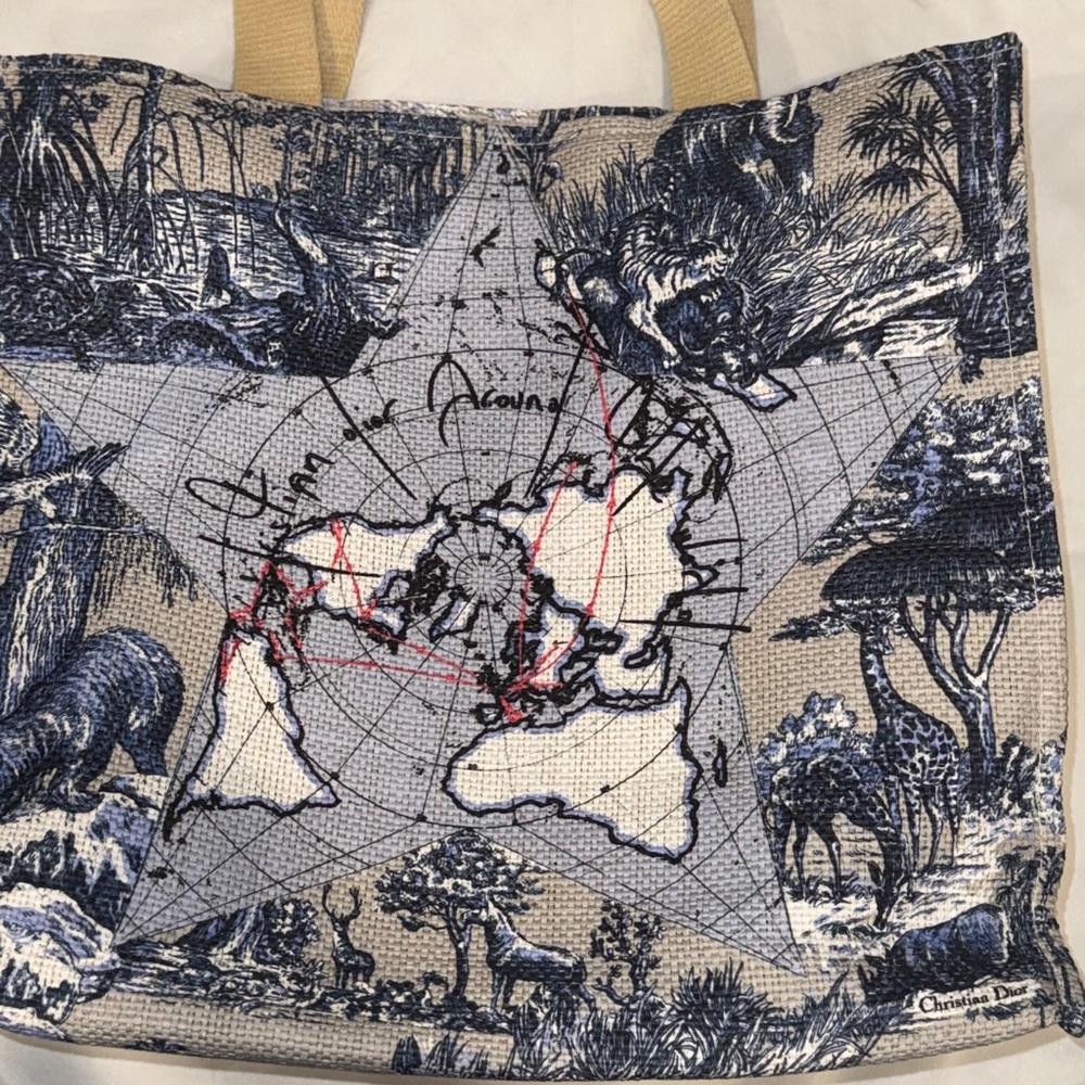 CHRISTIAN DIOR WORLD TROTTER CANVAS TOTE - Picture 8 of 8